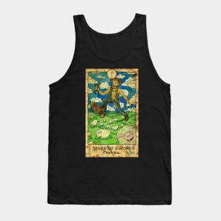 Seven Of Swords. Minor Arcana Tarot Card. Tank Top